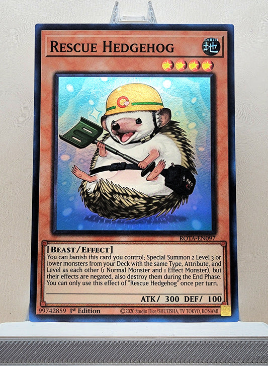 Yugioh! 1x Rescue Hedgehog (ROTA - Super Rare) 1st Edition