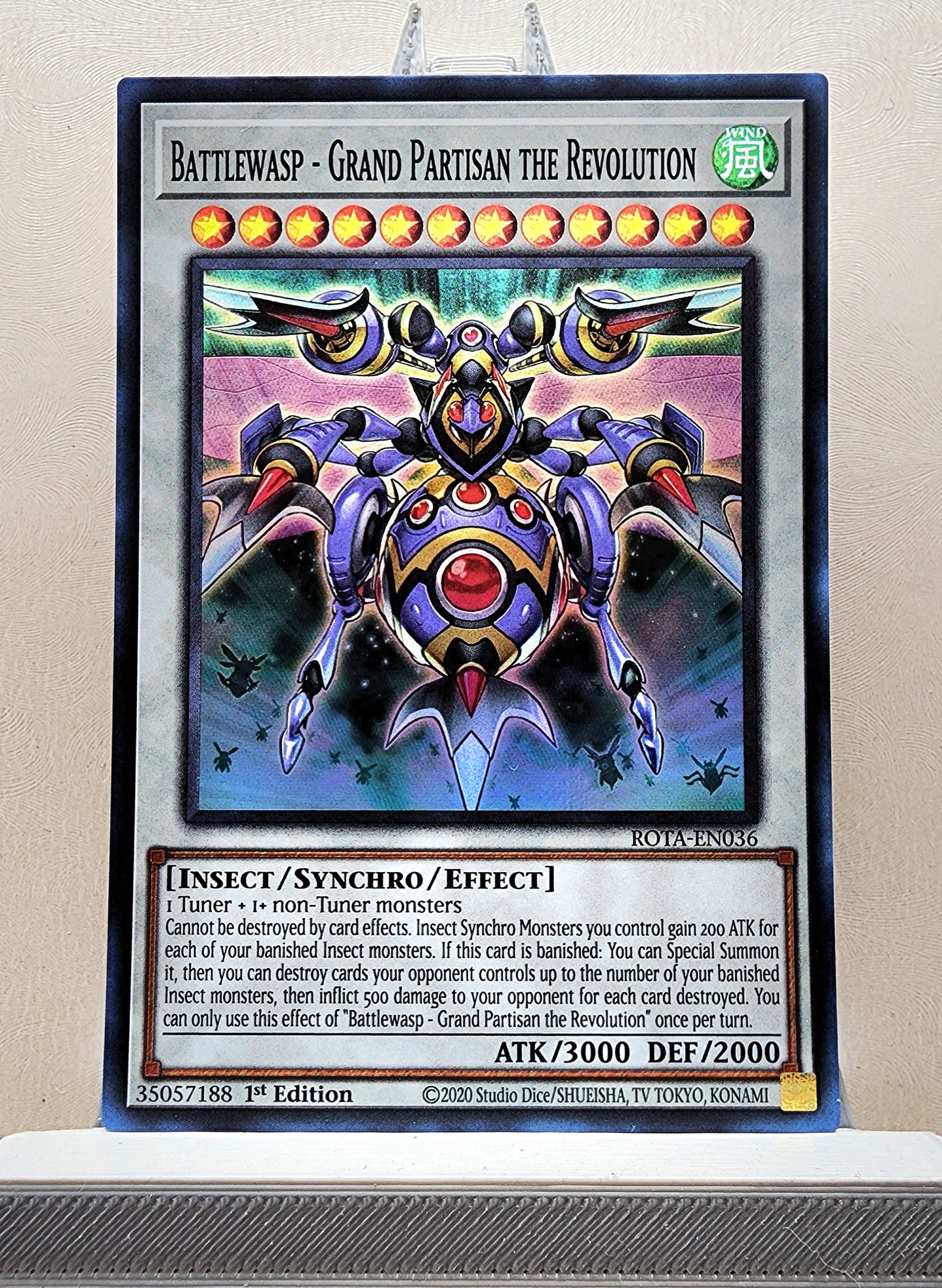 Yugioh! 1x Battlewasp - Grand Partisan the Revolution (ROTA - Super Rare) 1st Edition