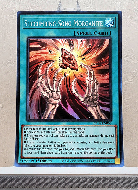 Yugioh! 1x Succumbing-Song Morganite (ROTA - Super Rare) 1st Edition