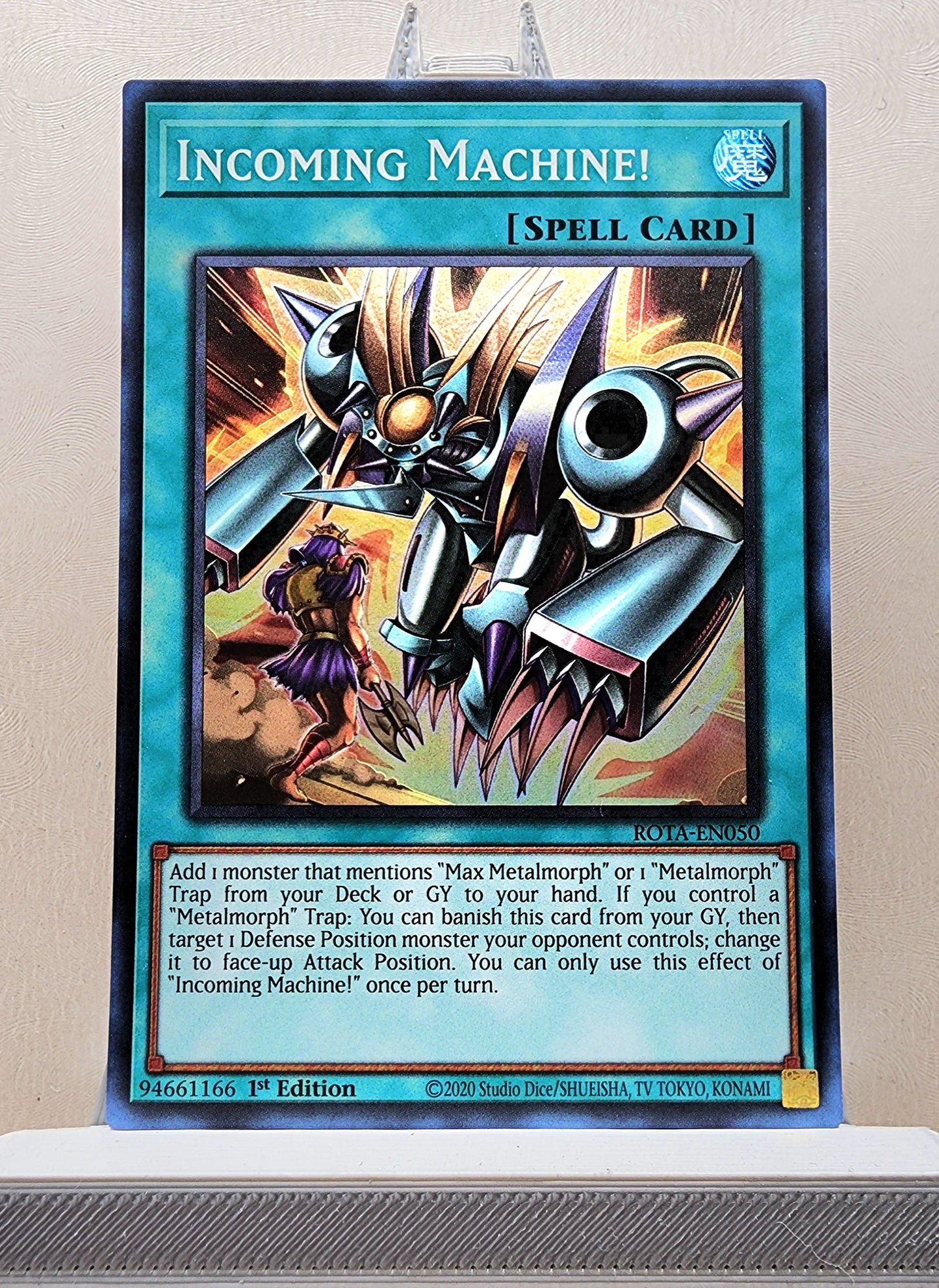 Yugioh! 1x Incoming Machine (ROTA - Super Rare) 1st Edition