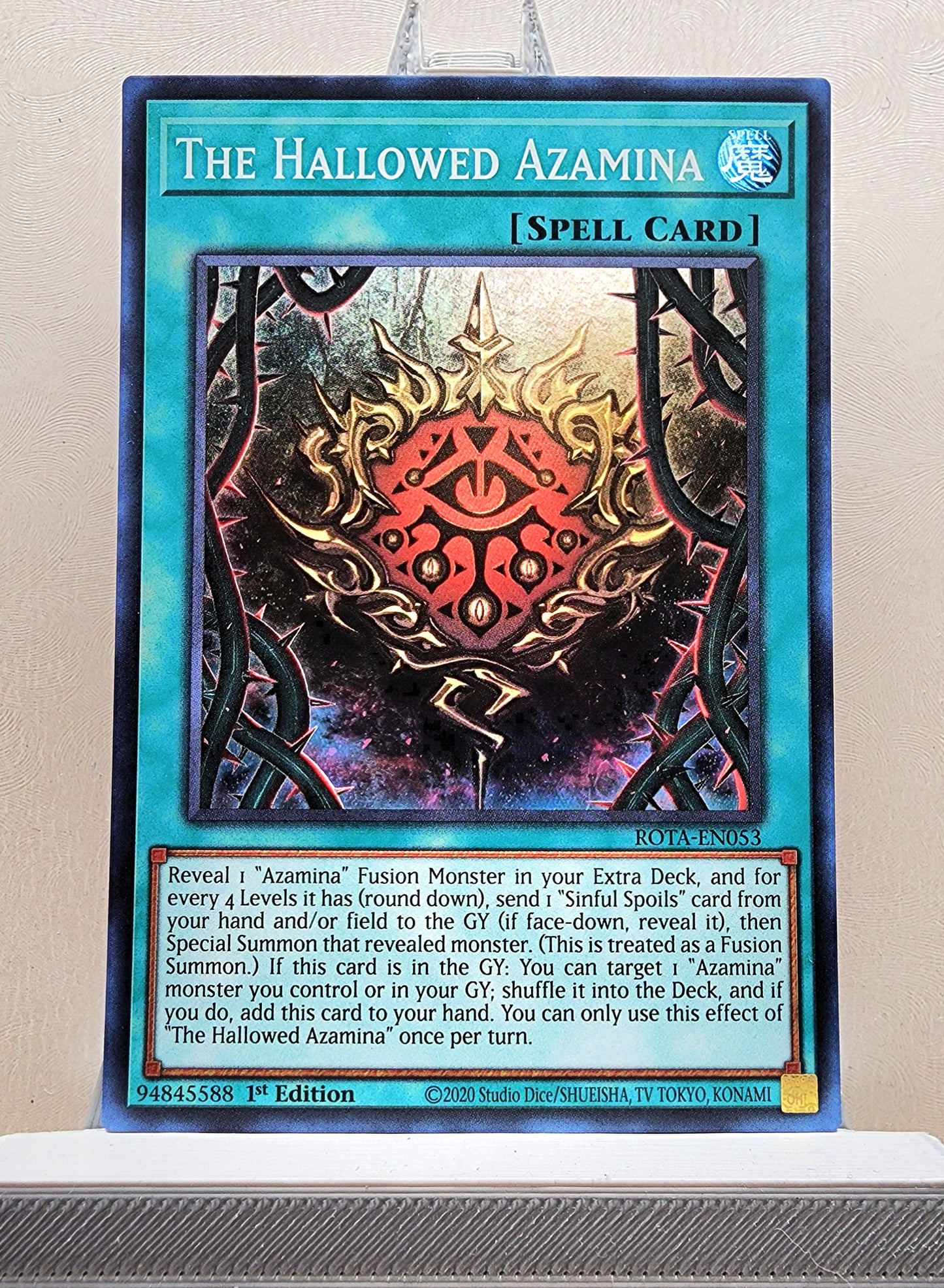 Yugioh! 1x The Hallowed Azamina (ROTA - Super Rare) 1st Edition