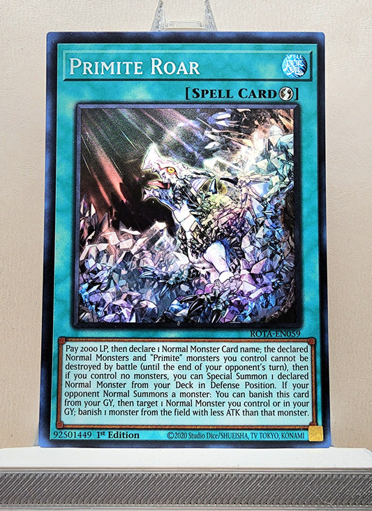 Yugioh! 1x Primite Roar (ROTA - Super Rare) 1st Edition