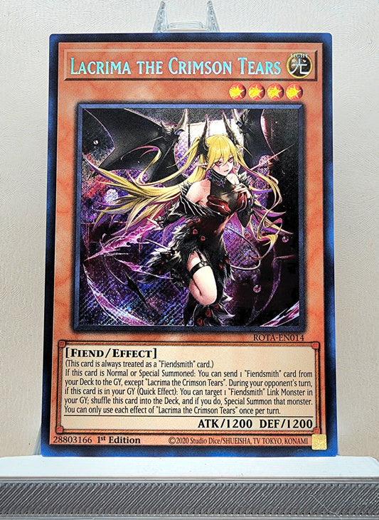 Yugioh! 1x Lacrima the Crimson Tears (ROTA - Secret Rare) 1st Edition