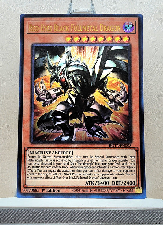 Yugioh! 1x Red-Eyes Black Fullmetal Dragon (ROTA - Ultra Rare) 1st Edition