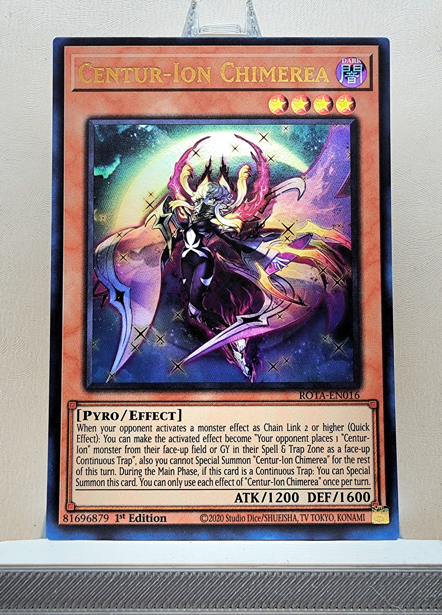 Yugioh! 1x Centur-Ion Chimerea (ROTA - Ultra Rare) 1st Edition