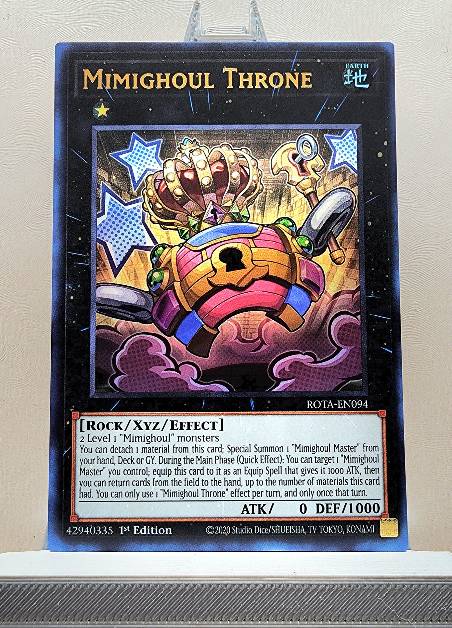 Yugioh! 1x Mimighoul Throne (ROTA - Ultra Rare) 1st Edition