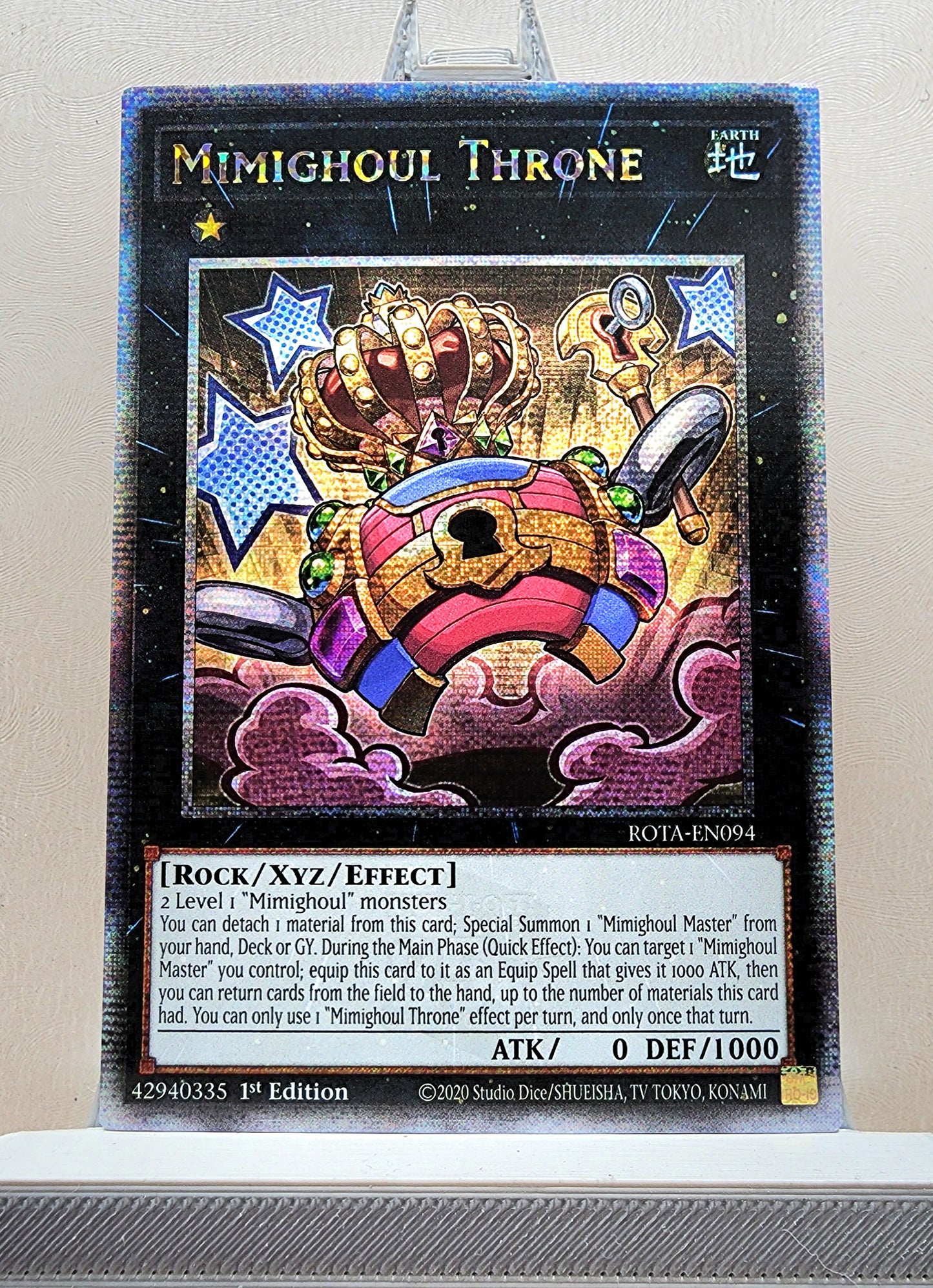 Yugioh! 1x Mimighoul Throne (ROTA - Quarter Century Secret Rare) 1st Edition