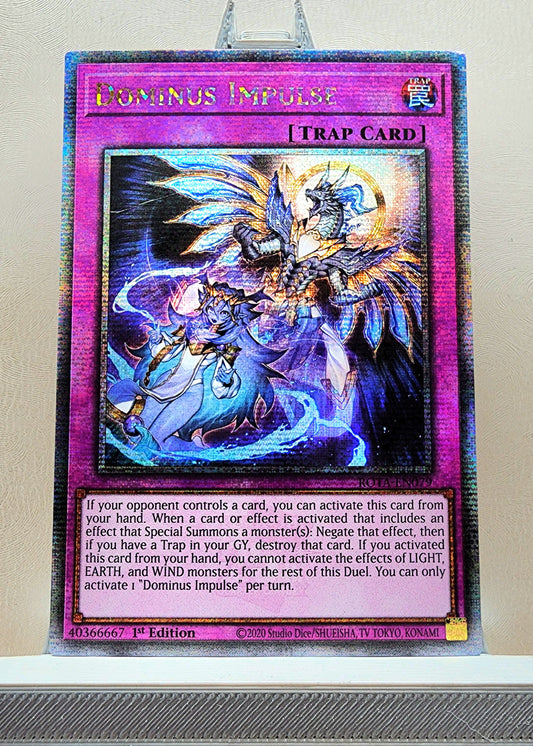 Yugioh! 1x Dominus Impulse (ROTA - Quarter Century Secret Rare) 1st Edition