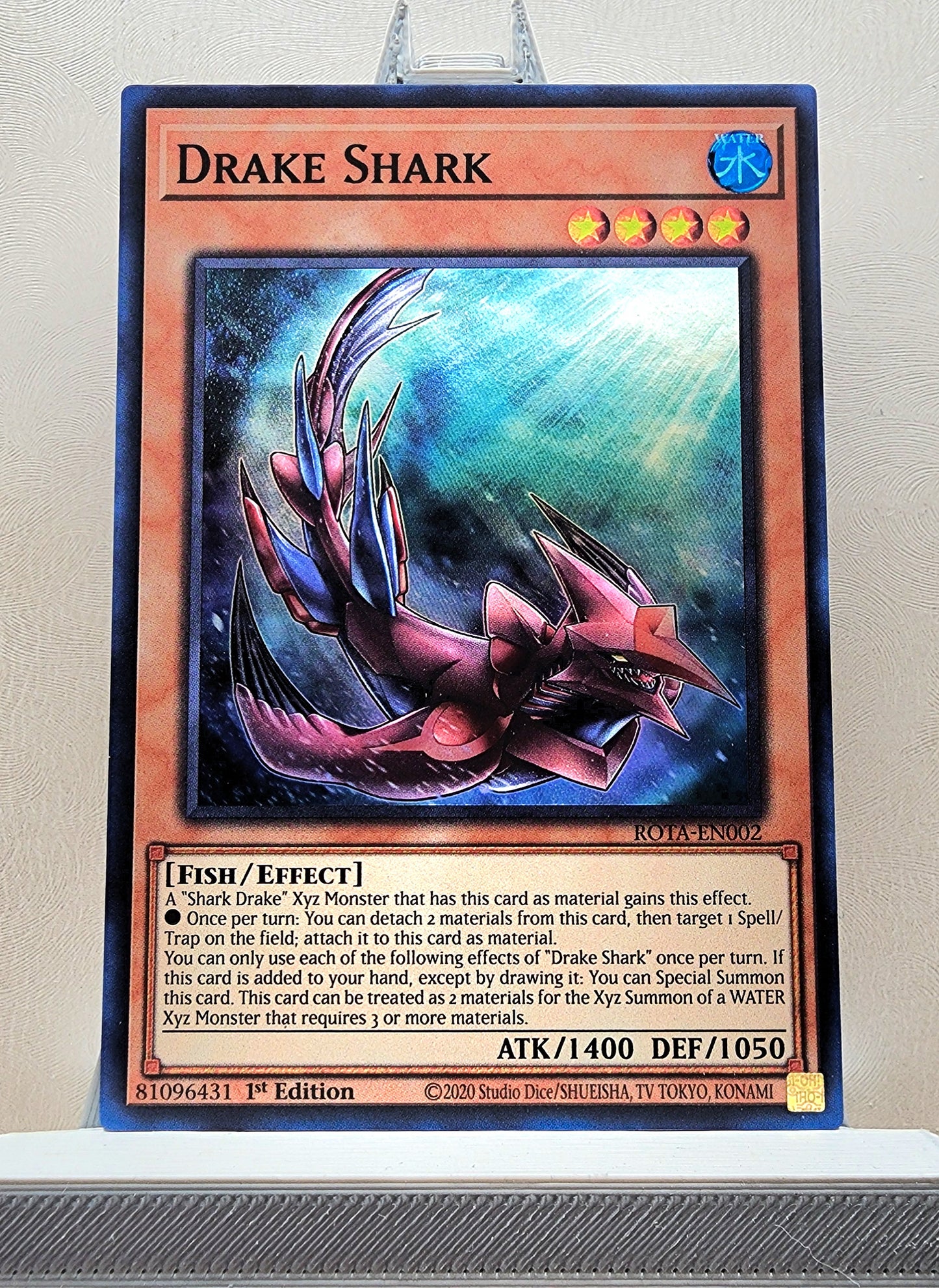 Yugioh! 1x Drake Shark (ROTA - Super Rare) 1st Edition