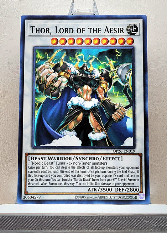 Yugioh! 1x Thor, Lord of the Aesir (OP26 - Common) Unli Edition