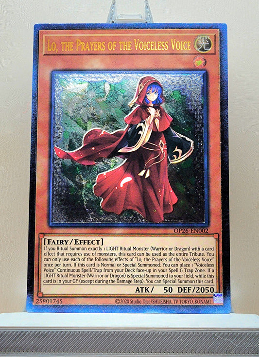 Yugioh! 1x Lo, the Prayers of the Voiceless Voice (OP26 - Ultimate Rare) Unli Edition