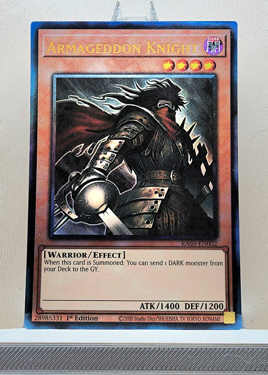 Yugioh! 1x Armageddon Knight (RA03 - Prismatic Ultimate Rare) 1st Edition