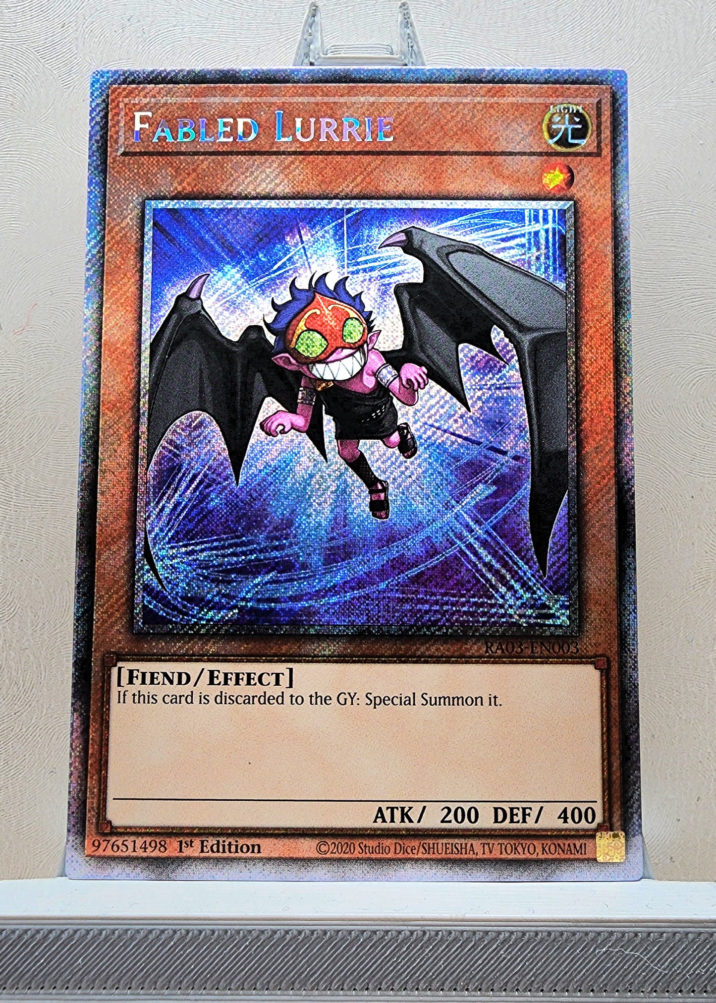 Yugioh! 1x Fabled Lurrie (RA03 - Platinum Secret Rare) 1st Edition