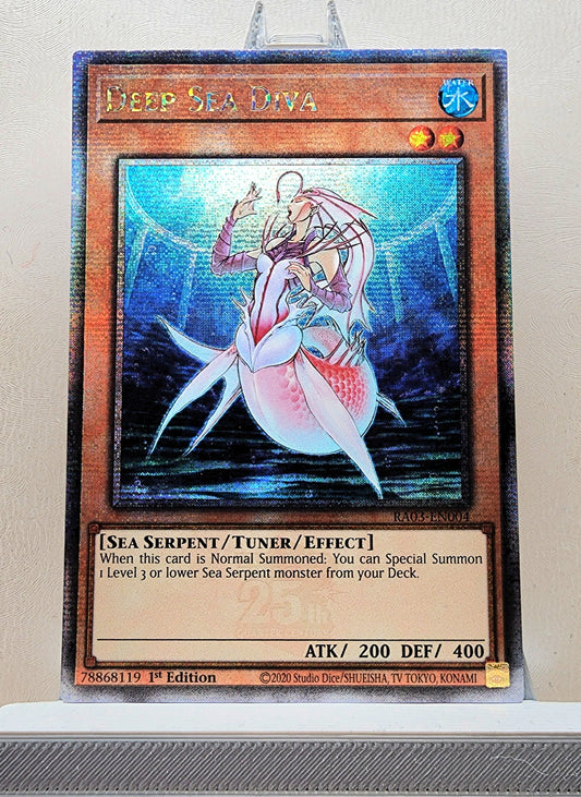 Yugioh! 1x Deep Sea Diva (RA03 - Quarter Century Secret Rare) 1st Edition