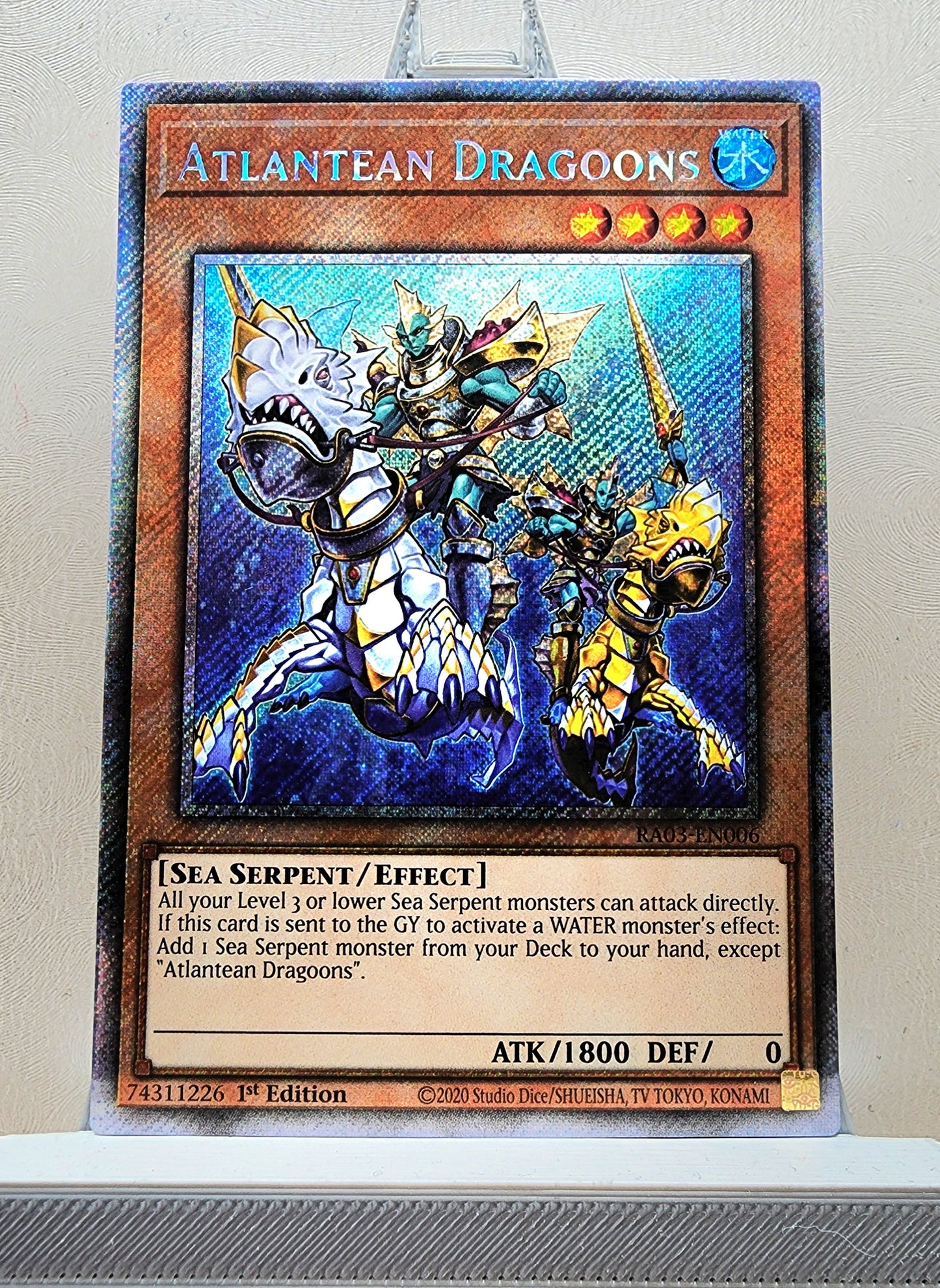 Yugioh! 1x Atlantean Dragoons (RA03 - Platinum Secret Rare) 1st Edition