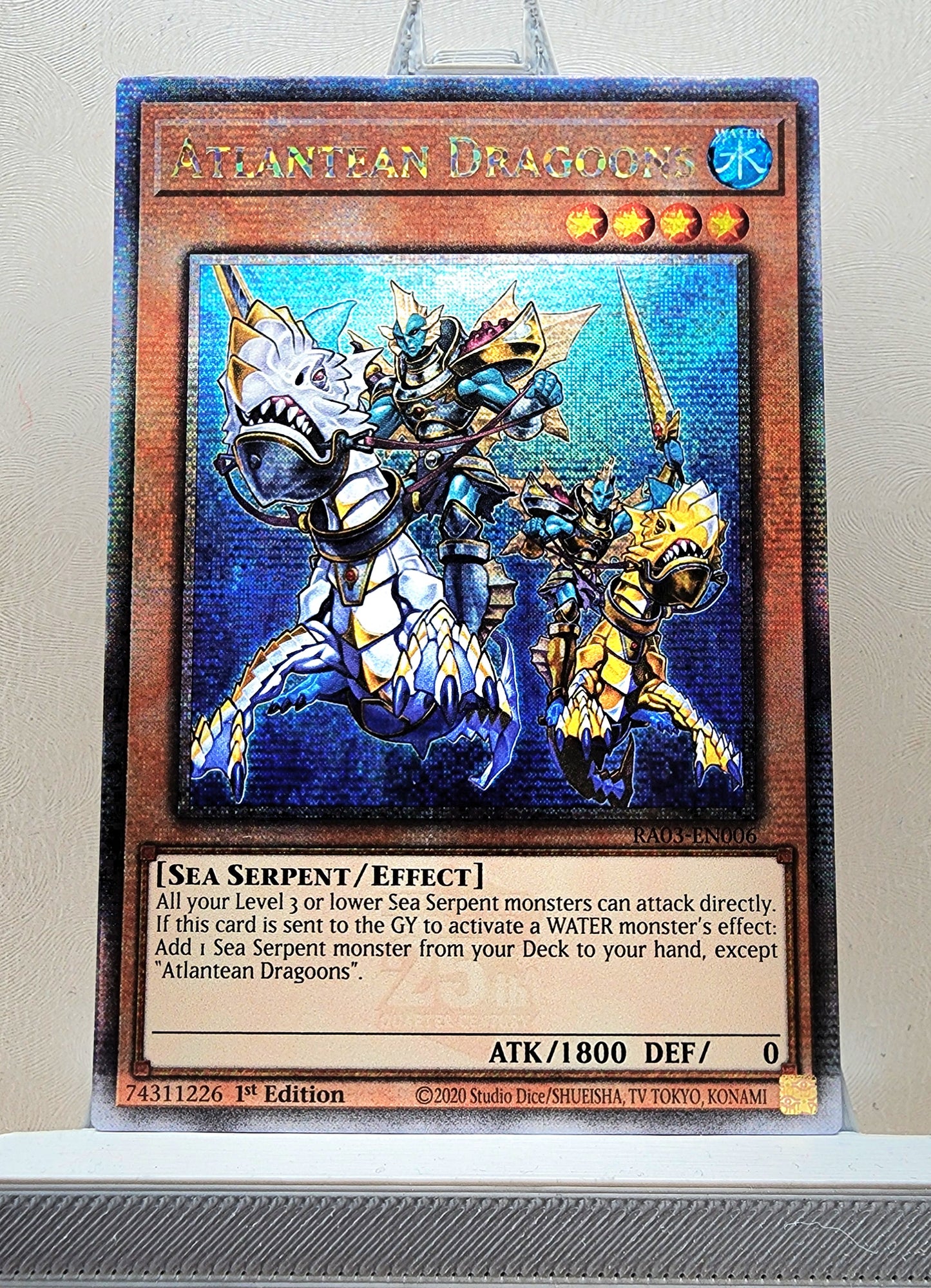 Yugioh! 1x Atlantean Dragoons (RA03 - Quarter Century Secret Rare) 1st Edition