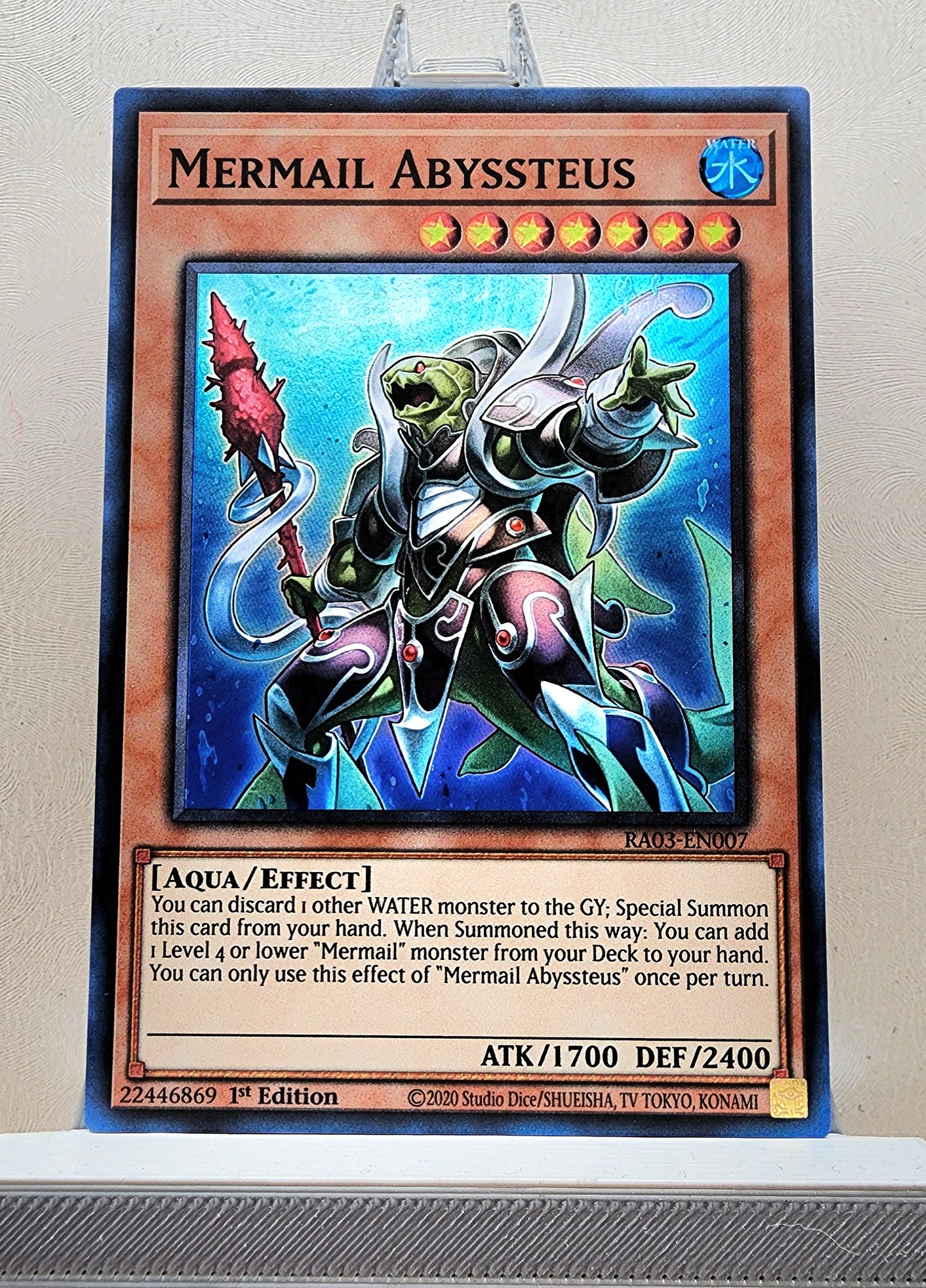 Yugioh! 1x Mermail Abyssteus (RA03 - Super Rare) 1st Edition