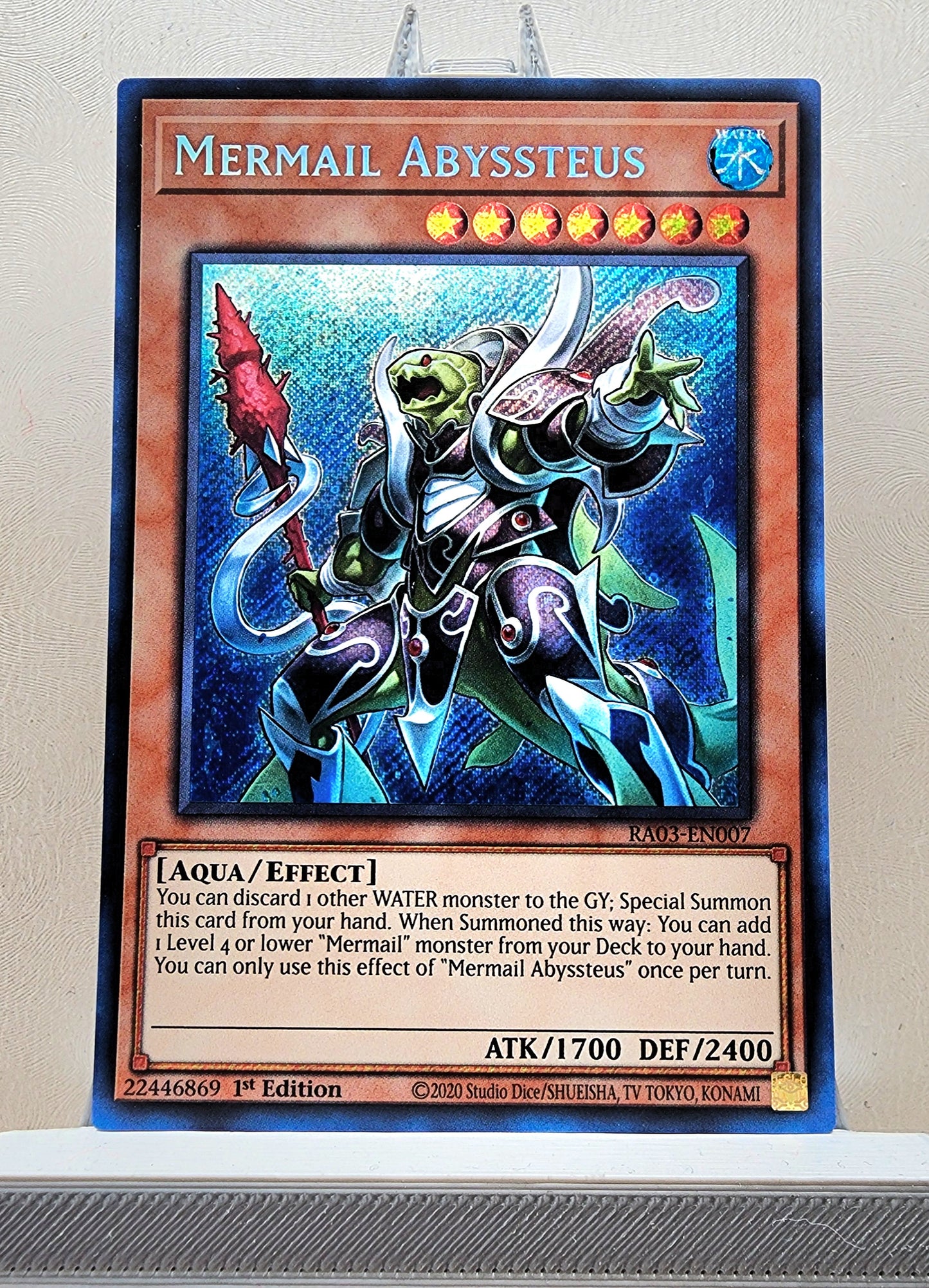 Yugioh! 1x Mermail Abyssteus (RA03 - Secret Rare) 1st Edition