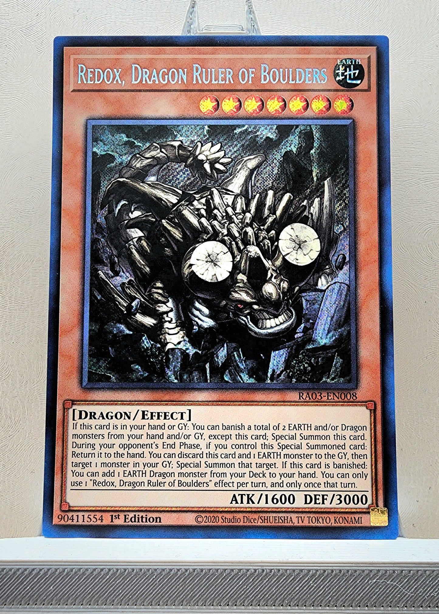 Yugioh! 1x Redox, Dragon Ruler of Boulders (RA03 - Secret Rare) 1st Edition