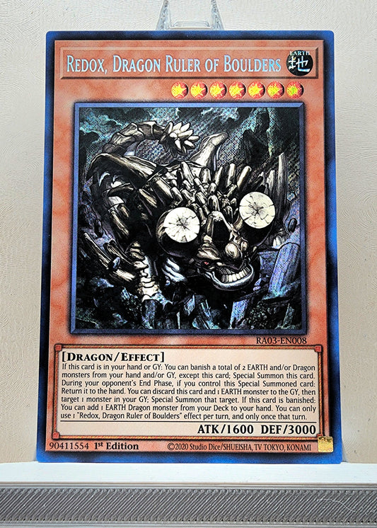 Yugioh! 1x Redox, Dragon Ruler of Boulders (RA03 - Secret Rare) 1st Edition