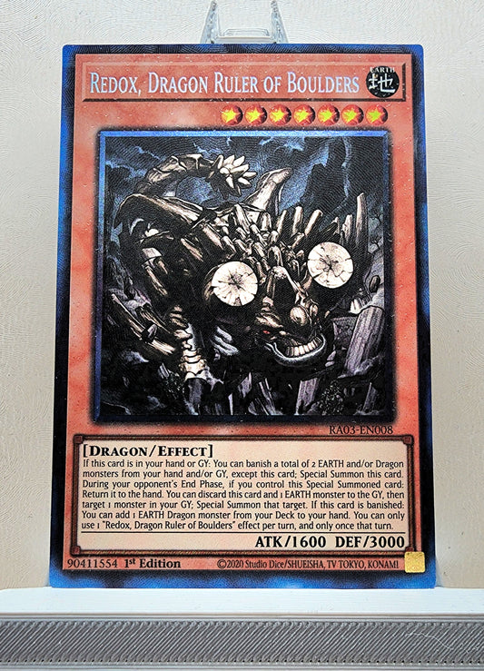 Yugioh! 1x Redox, Dragon Ruler of Boulders (RA03 - Prismatic Collectors Rare) 1st Edition