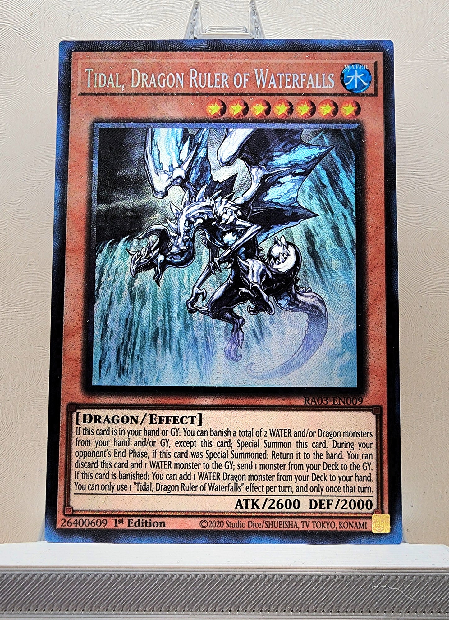 Yugioh! 1x Tidal, Dragon Ruler of Waterfalls (RA03 - Prismatic Collectors Rare) 1st Edition