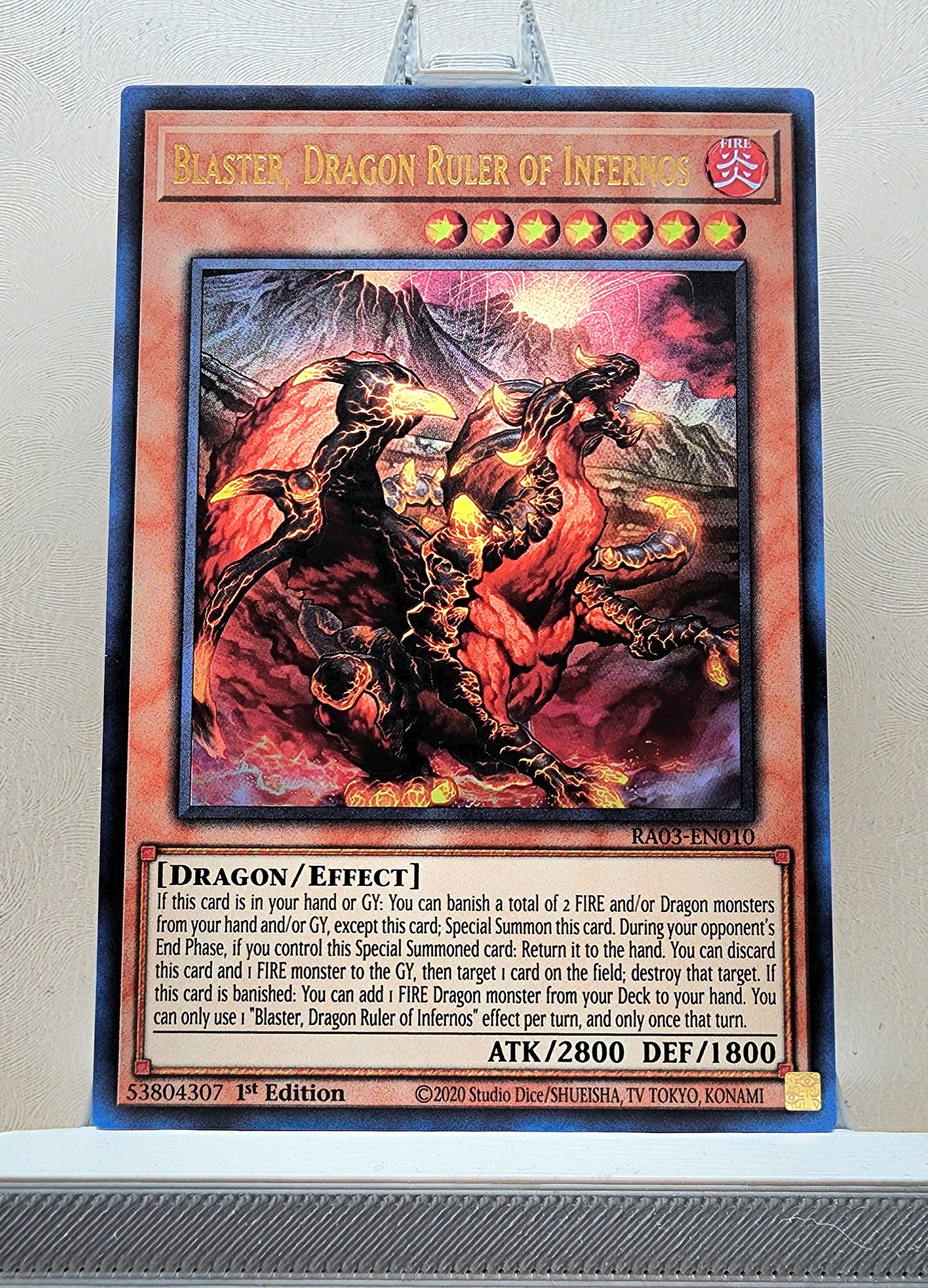 Yugioh! 1x Blaster, Dragon Ruler of Infernos (RA03 - Ultra Rare) 1st Edition