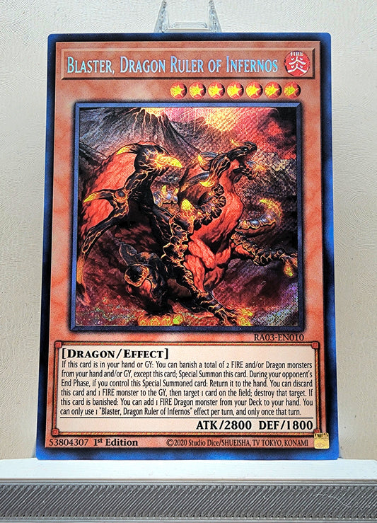 Yugioh! 1x Blaster, Dragon Ruler of Infernos (RA03 - Secret Rare) 1st Edition