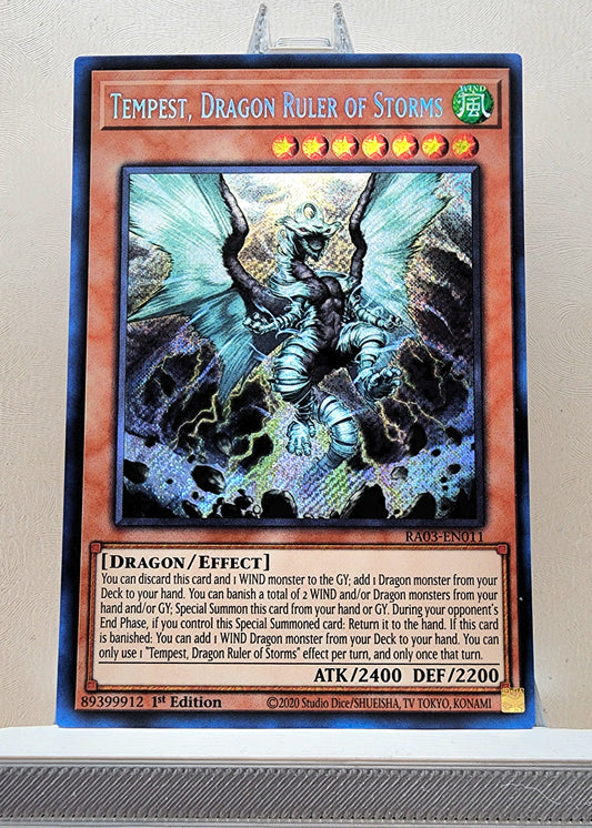 Yugioh! 1x Tempest, Dragon Ruler of Storms (RA03 - Secret Rare) 1st Edition