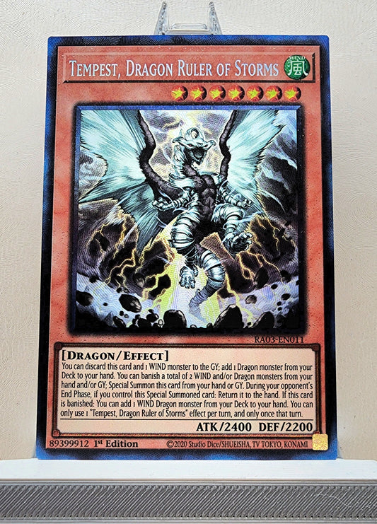 Yugioh! 1x Tempest, Dragon Ruler of Storms (RA03 - Prismatic Collectors Rare) 1st Edition