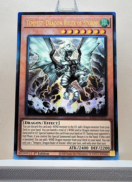 Yugioh! 1x Tempest, Dragon Ruler of Storms (RA03 - Prismatic Ultimate Rare) 1st Edition