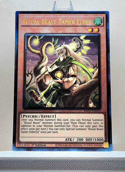 Yugioh! 1x Ritual Beast Tamer Elder (RA03 - Prismatic Ultimate Rare) 1st Edition