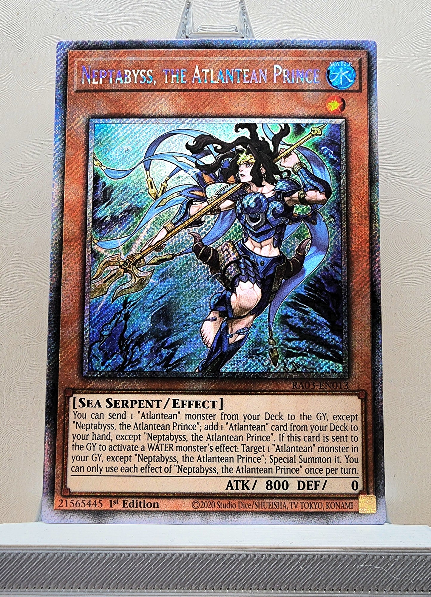 Yugioh! 1x Neptabyss, the Atlantean Prince (RA03 - Platinum Secret Rare) 1st Edition