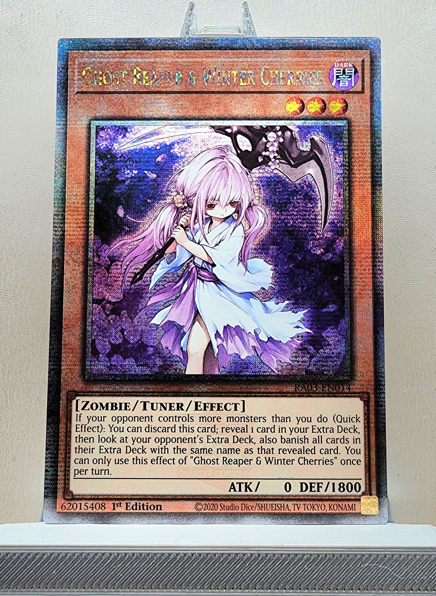 Yugioh! 1x Ghost Reaper & Winter Cherries (RA03 - Quarter Century Secret Rare) 1st Edition