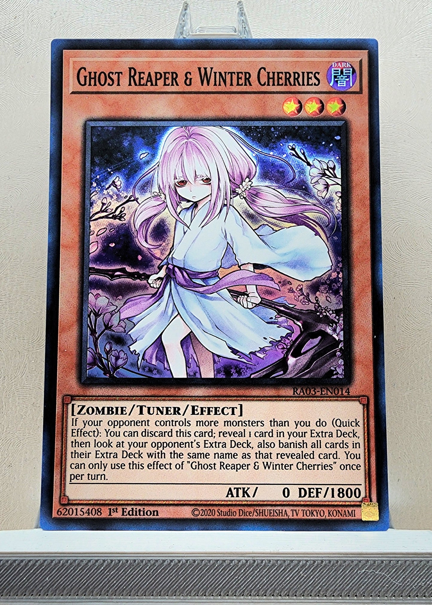 Yugioh! 1x Ghost Reaper & Winter Cherries Alt Art (RA03 - Super Rare) 1st Edition