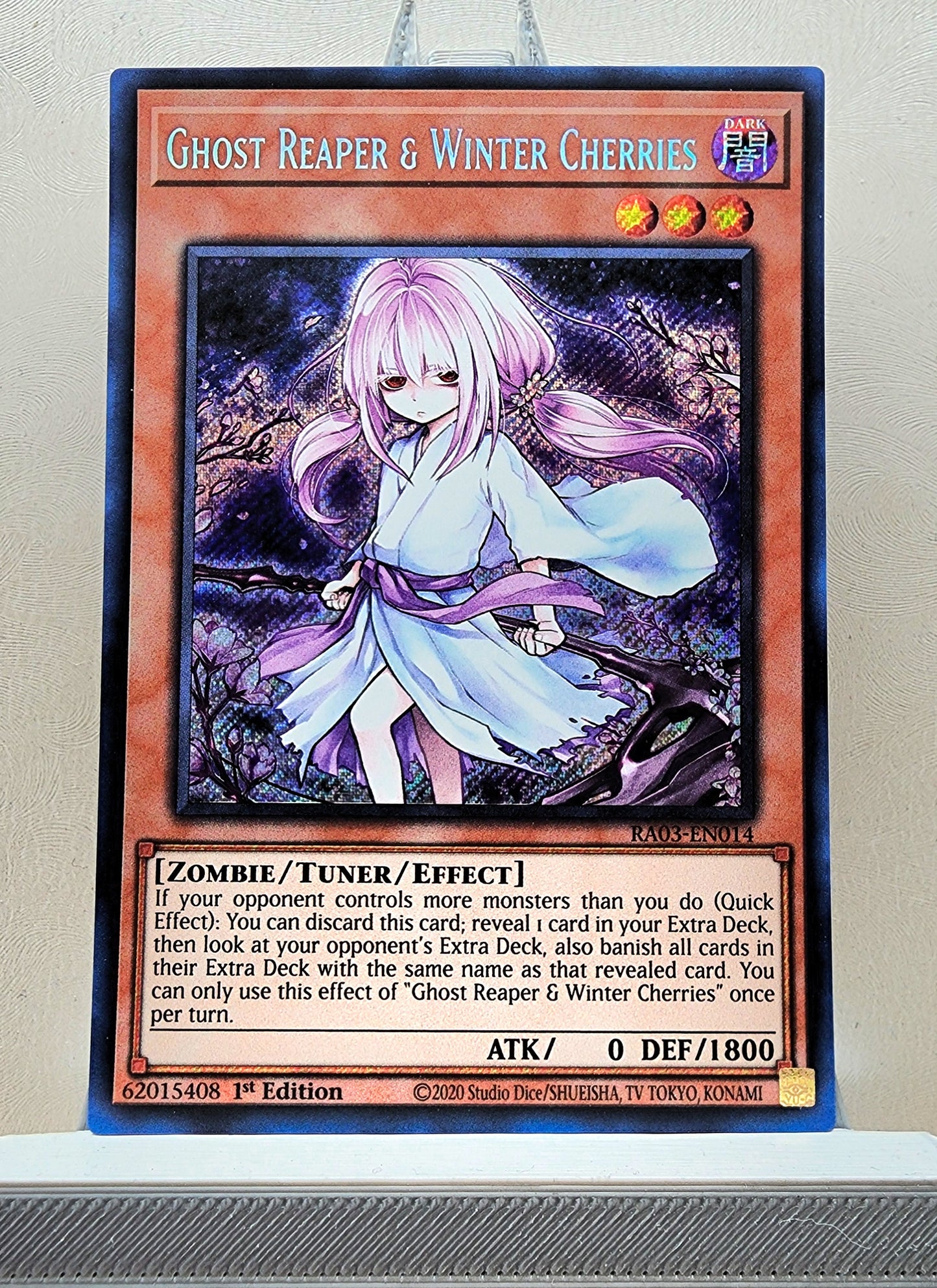 Yugioh! 1x Ghost Reaper & Winter Cherries Alt Art (RA03 - Secret Rare) 1st Edition