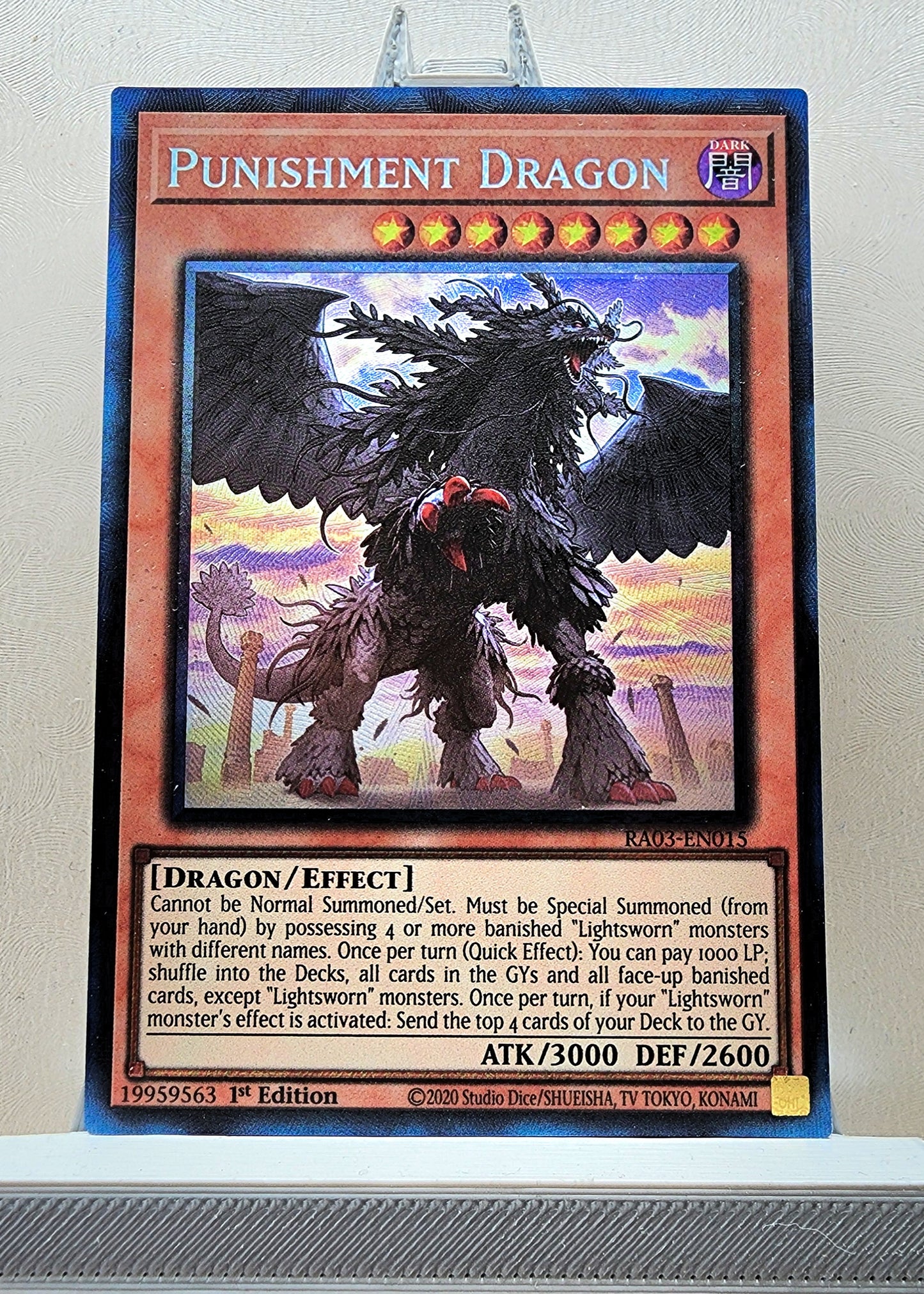 Yugioh! 1x Punishment Dragon (RA03 - Prismatic Collectors Rare) 1st Edition