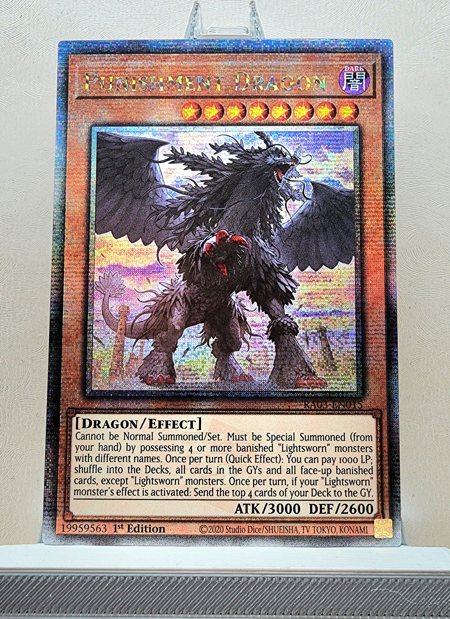 Yugioh! 1x Punishment Dragon (RA03 - Quarter Century Secret Rare) 1st Edition