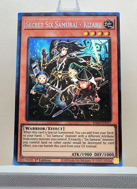 Yugioh! 1x Secret Six Samurai - Kizaru (RA03 - Prismatic Collectors Rare) 1st Edition