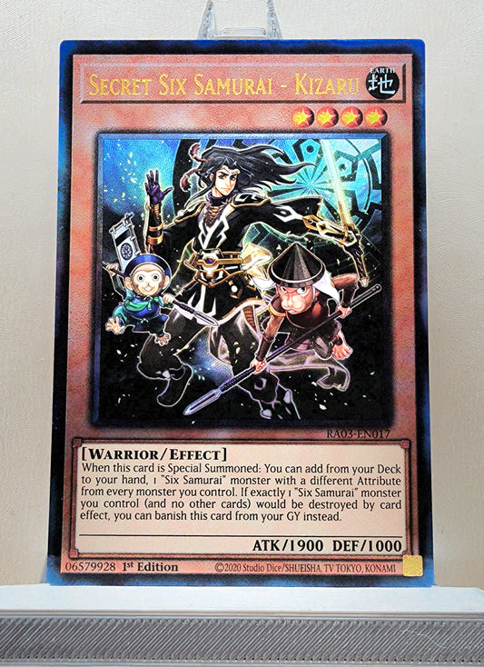 Yugioh! 1x Secret Six Samurai - Kizaru (RA03 - Prismatic Ultimate Rare) 1st Edition