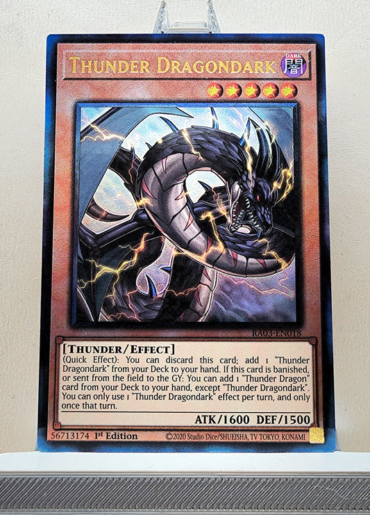 Yugioh! 1x Thunder Dragondark (RA03 - Prismatic Ultimate Rare) 1st Edition