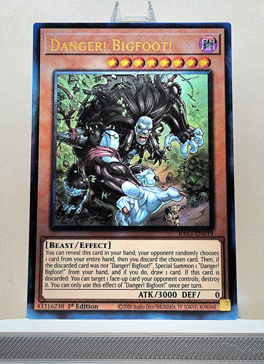 Yugioh! 1x Danger Bigfoot (RA03 - Prismatic Ultimate Rare) 1st Edition