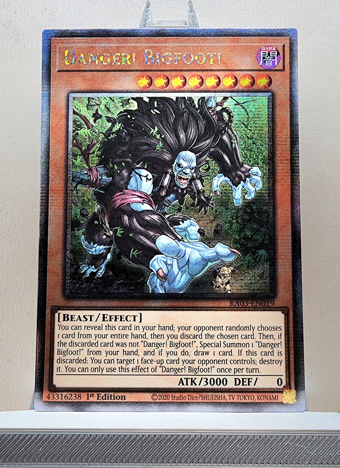 Yugioh! 1x Danger Bigfoot (RA03 - Quarter Century Secret Rare) 1st Edition