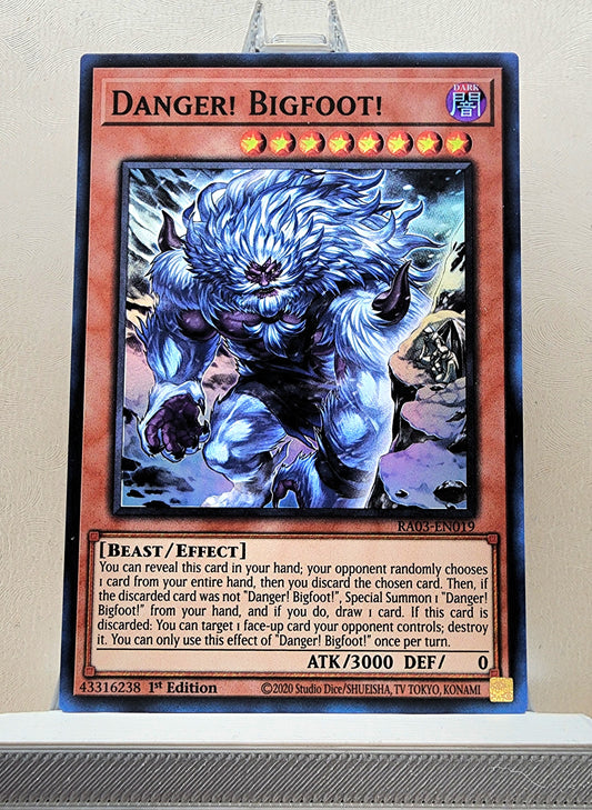 Yugioh! 1x Danger Bigfoot Alt Art (RA03 - Super Rare) 1st Edition