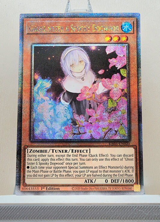 Yugioh! 1x Ghost Sister & Spooky Dogwood Alt Art (RA03 - Quarter Century Secret Rare) 1st Edition