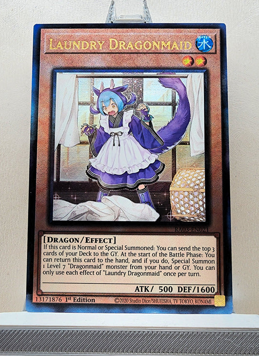 Yugioh! 1x Laundry Dragonmaid (RA03 - Prismatic Ultimate Rare) 1st Edition