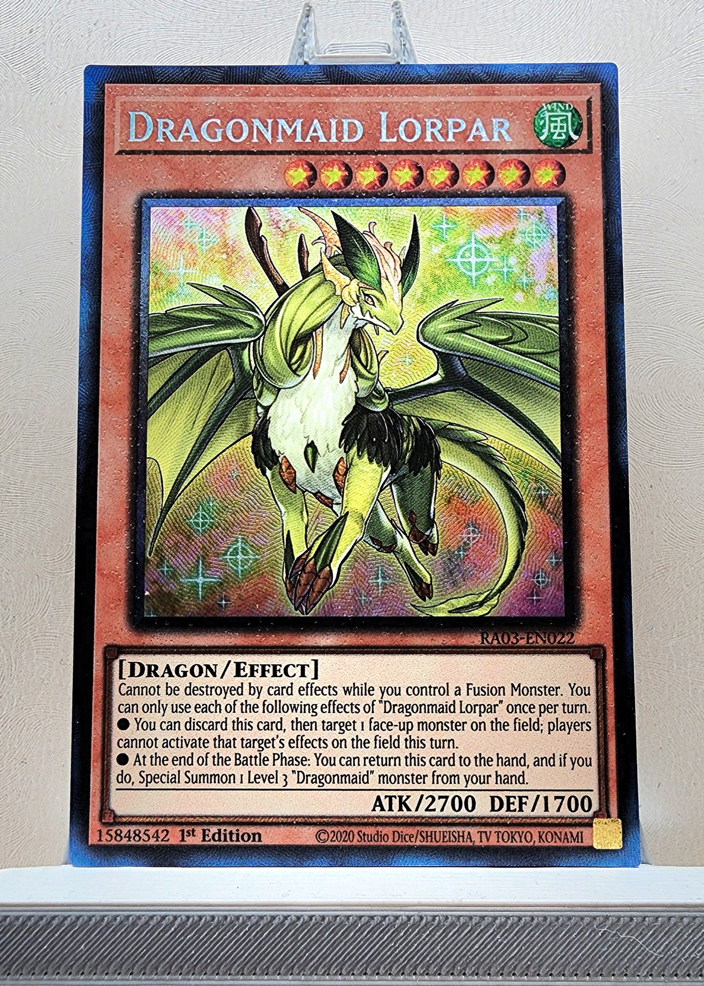 Yugioh! 1x Dragonmaid Lorpar (RA03 - Prismatic Collectors Rare) 1st Edition