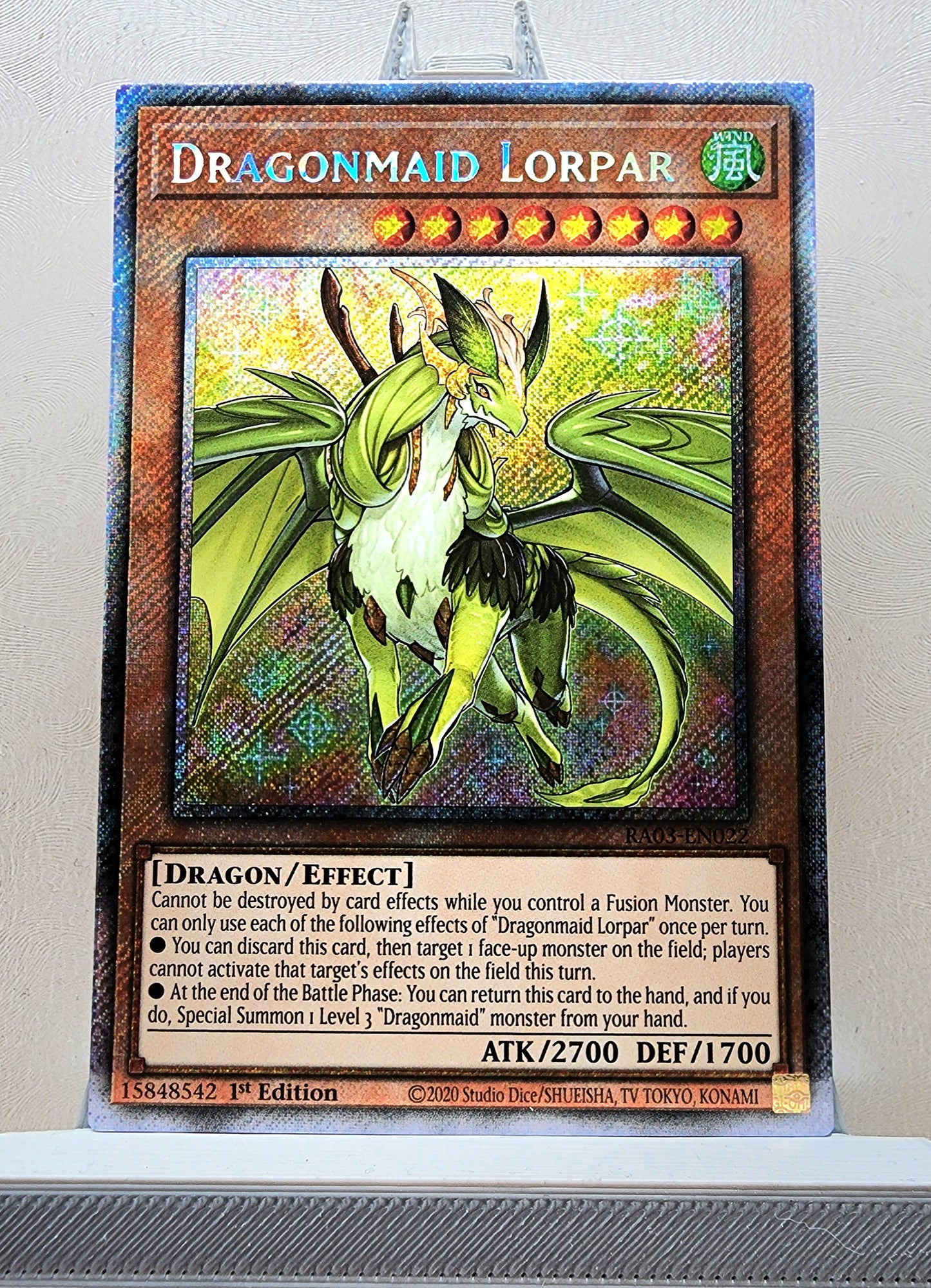 Yugioh! 1x Dragonmaid Lorpar (RA03 - Platinum Secret Rare) 1st Edition