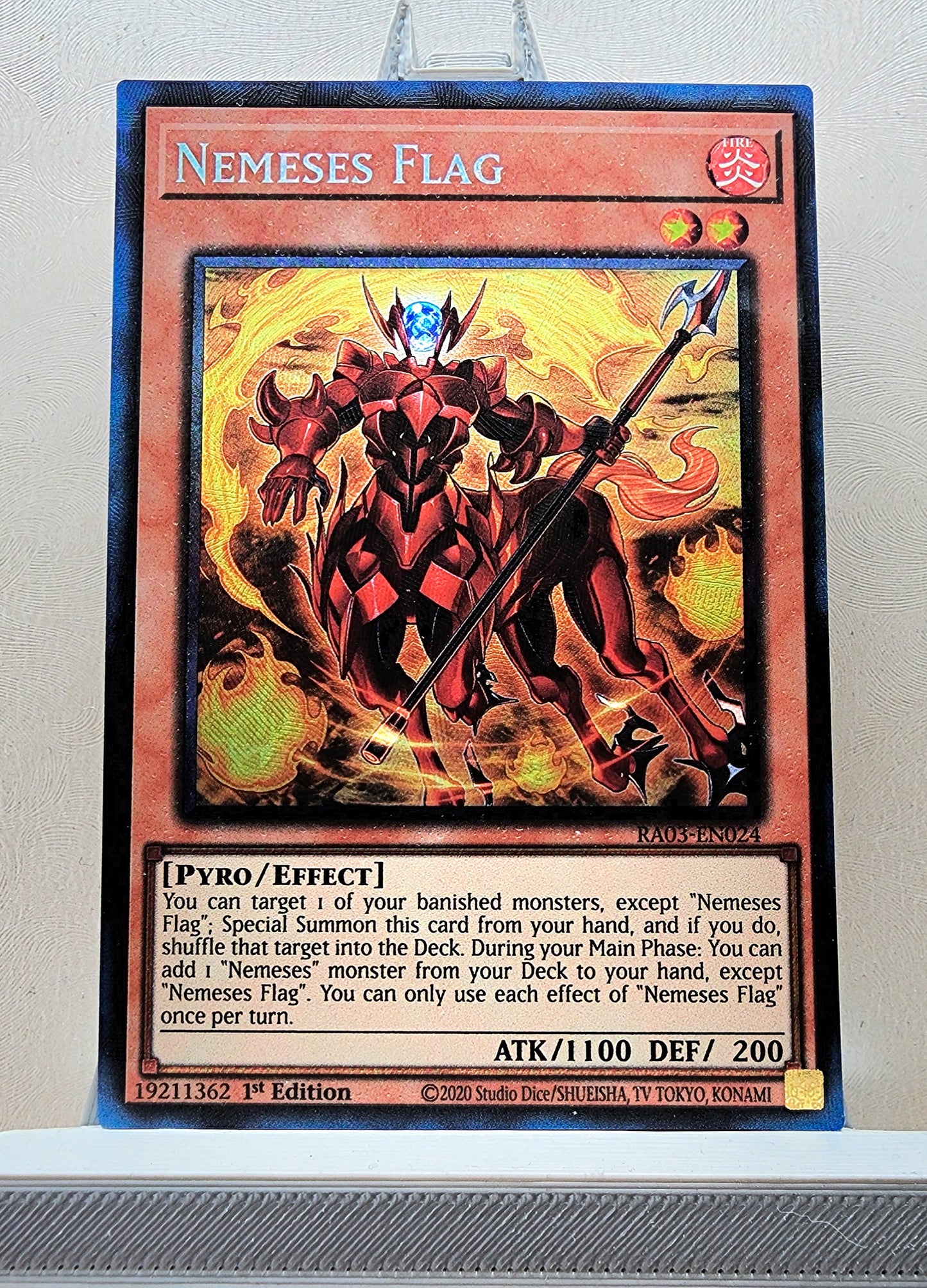 Yugioh! 1x Nemeses Flag (RA03 - Prismatic Collectors Rare) 1st Edition