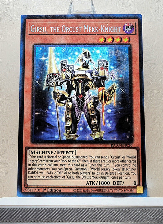 Yugioh! 1x Girsu, the Orcust Mekk-Knight (RA03 - Prismatic Collectors Rare) 1st Edition